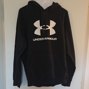 Under Armour Men's Black Hoodie with White Logo